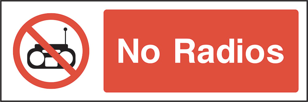 Signage: No Radios (GENE0052)