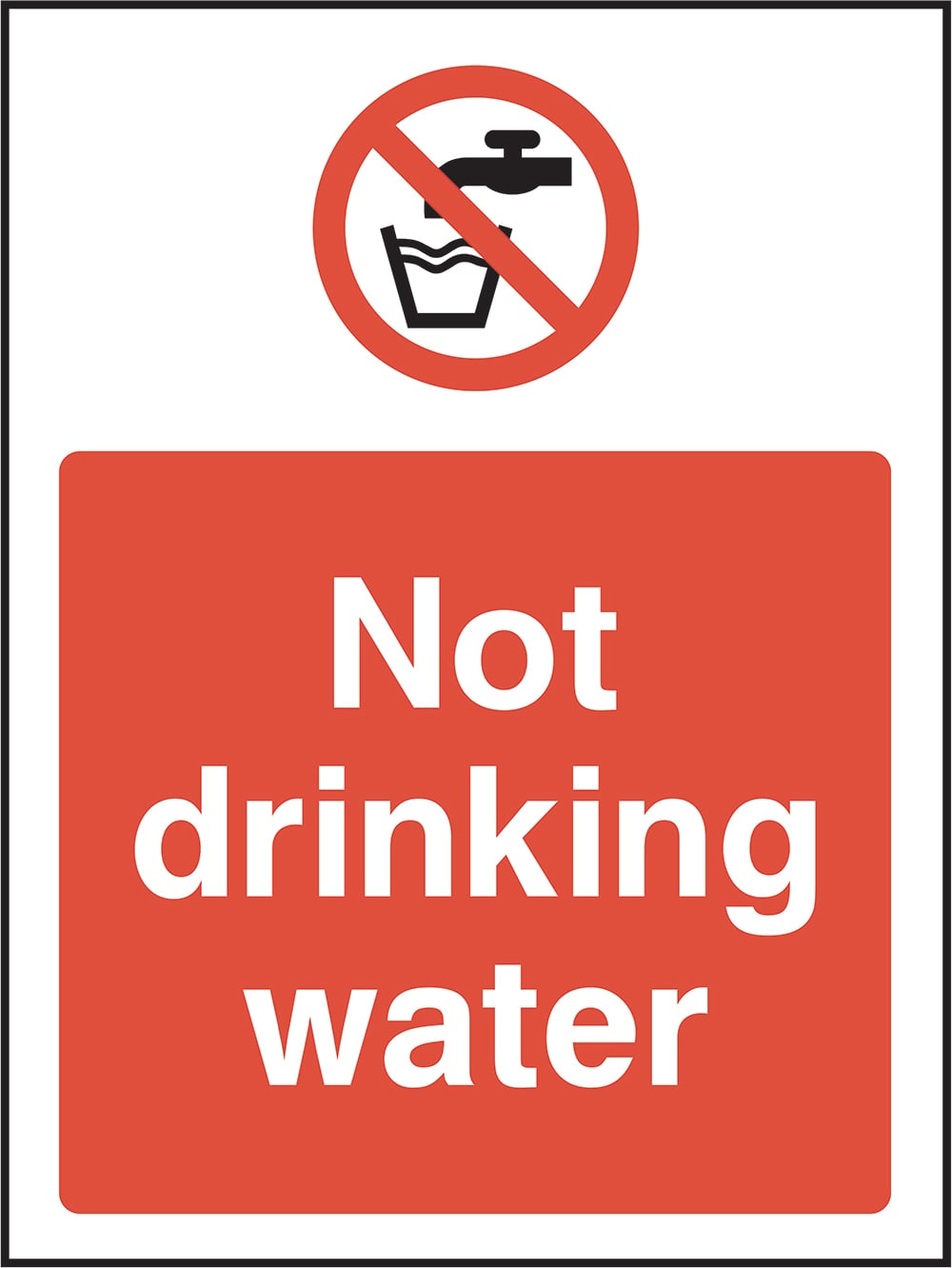 Signage: Not Drinking Water (GENE0064)