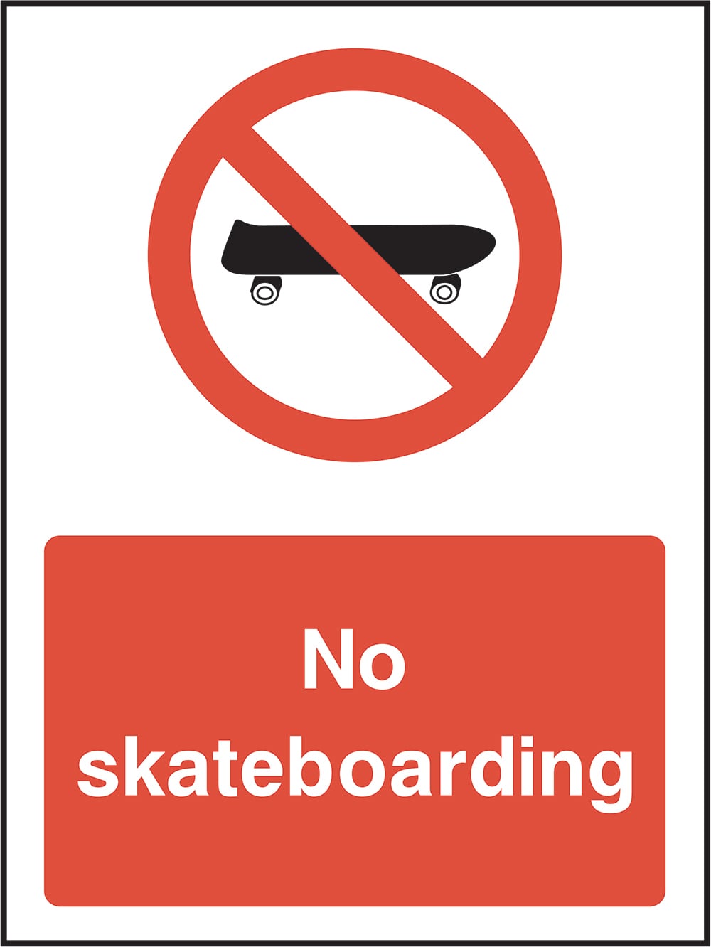 Signage: No Skateboarding (GENE0080)