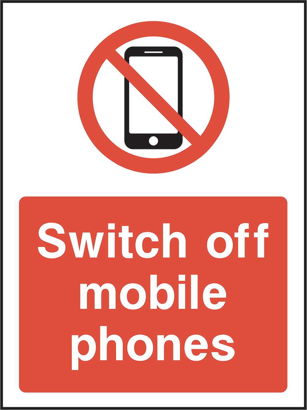 Signage: Switch Off Mobile Phones (GENE0119)