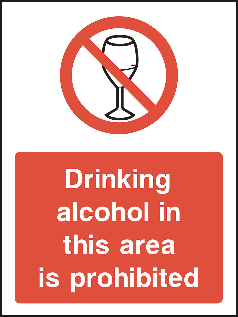 Signage: No Drinking Alcohol (GENE0125)