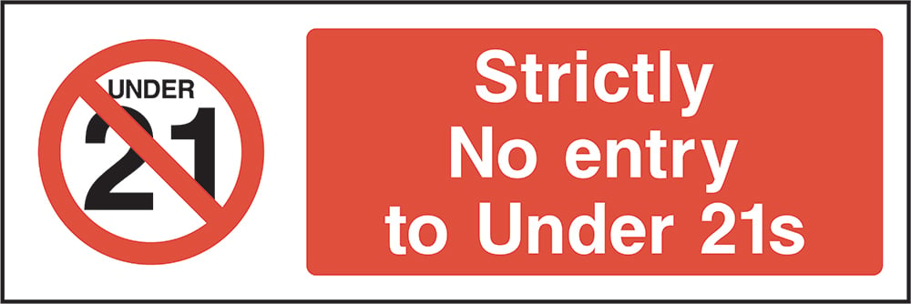 Signage: No Entry Under 21S (GENE0131)