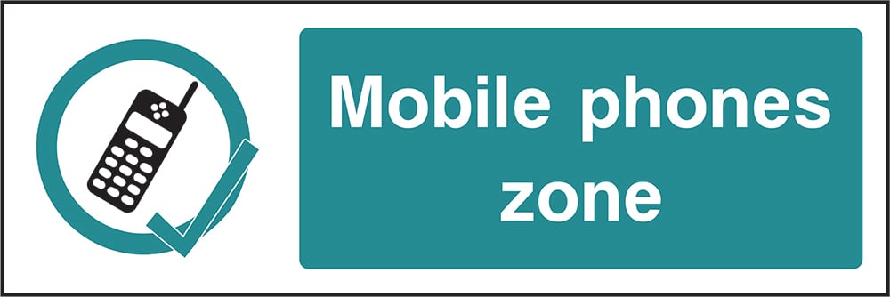 Signage: Mobile Phones Zone (GENE0133)