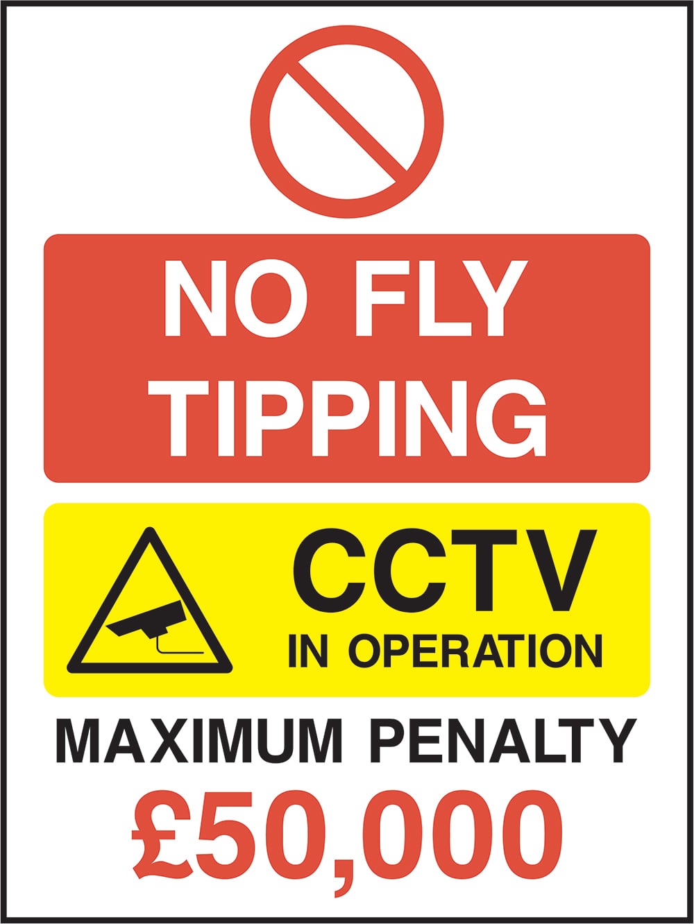 Signage: No Fly Tipping CCTV (GENE0135)