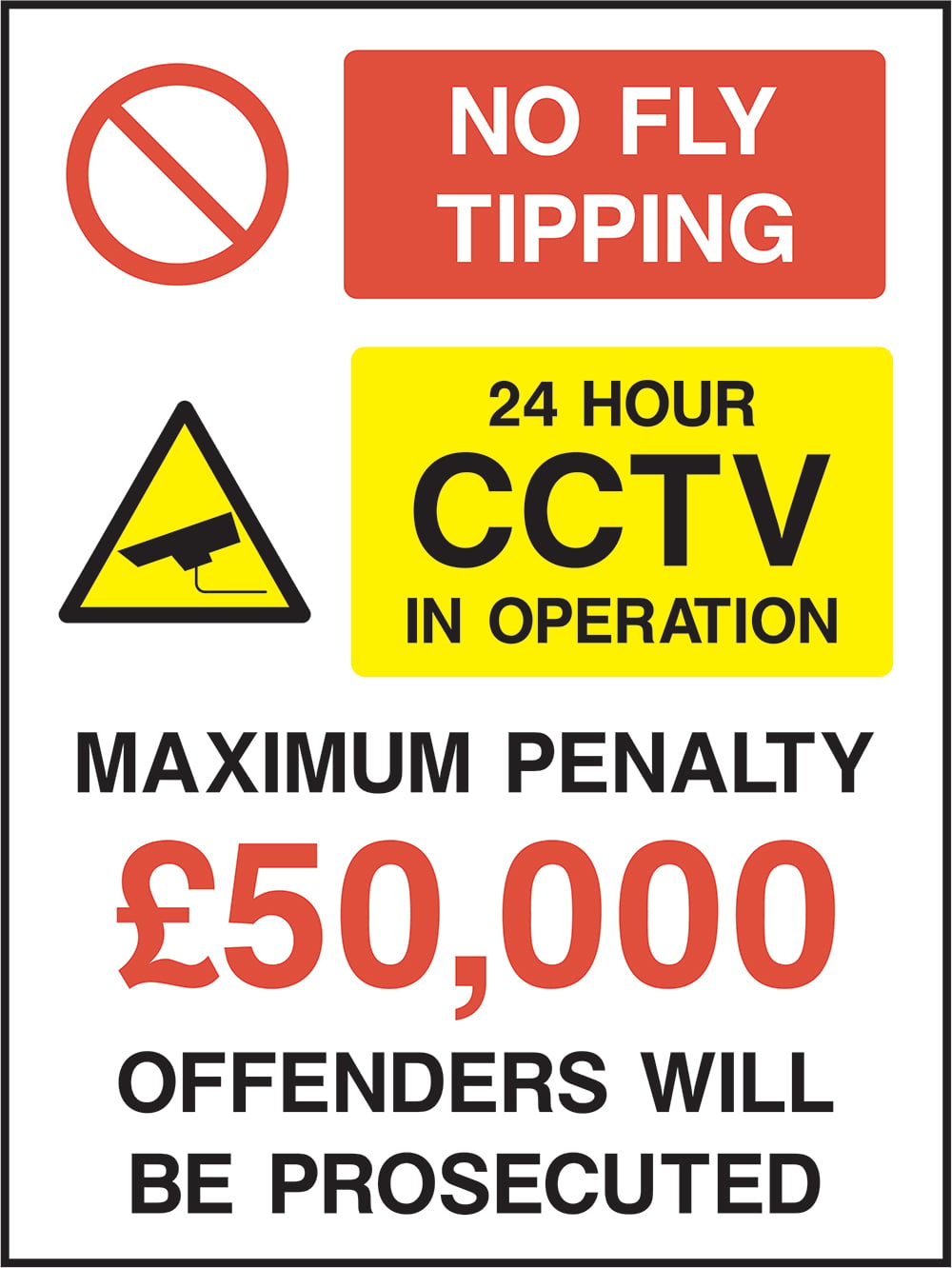 Signage: No Fly Tipping CCTV (GENE0137)