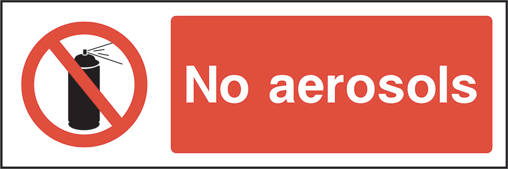 Signage: No Aerosols (GENE0023)