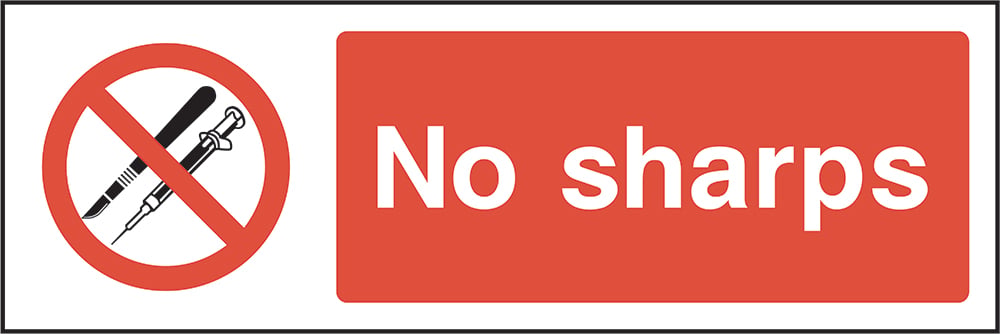Signage: No Sharps (GENE0024)