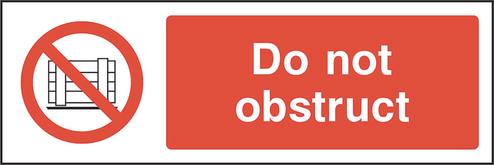 Signage: Do Not Obstruct (GENE0030)