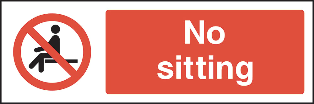 Signage: No Sitting (GENE0032)