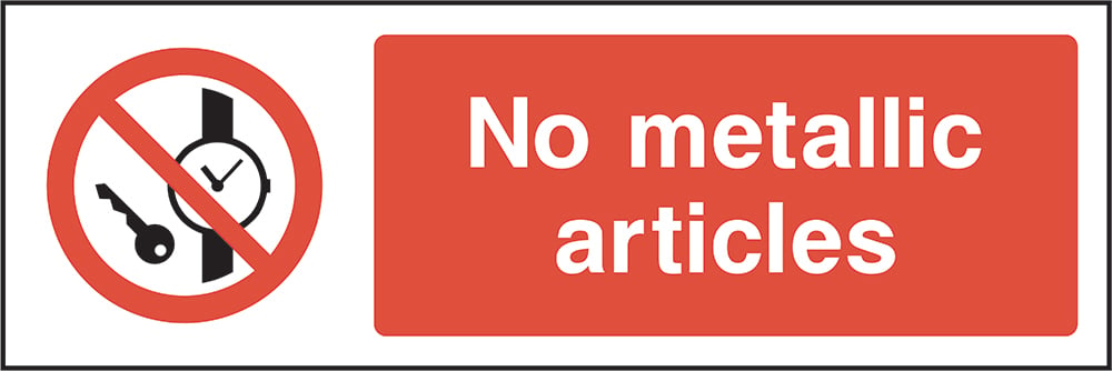 Signage: No Metallic Articles (GENE0036)