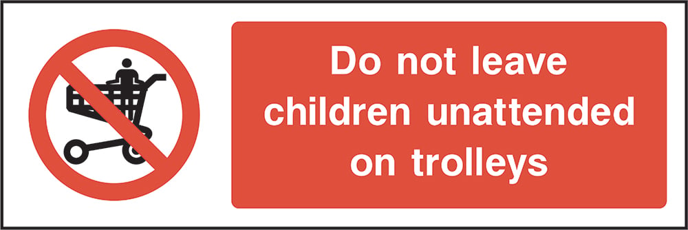 Signage: No Children On Trolleys (GENE0039)