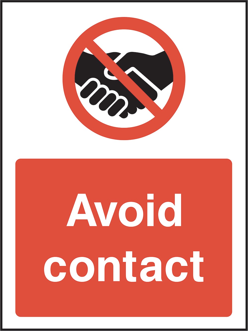 Signage: Avoid Contact (GENE0115)