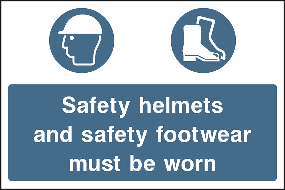 Signage: Safety Helmets and Footwear Must Be Worn (CONS0001)