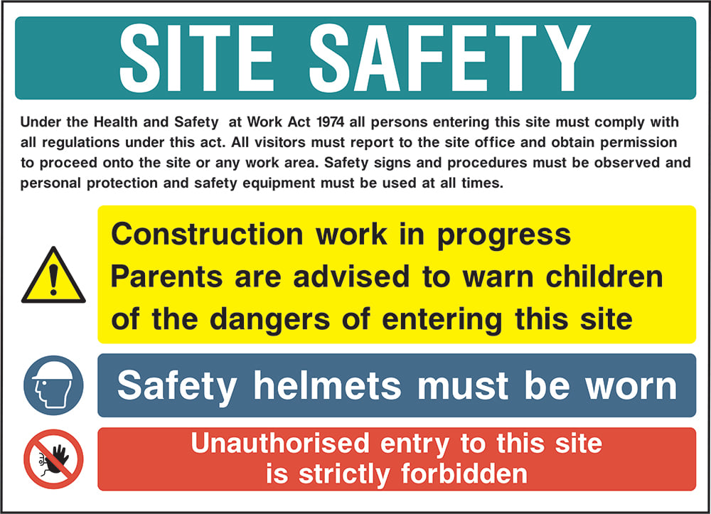 Signage: Site Safety Instructions (CONS0018)