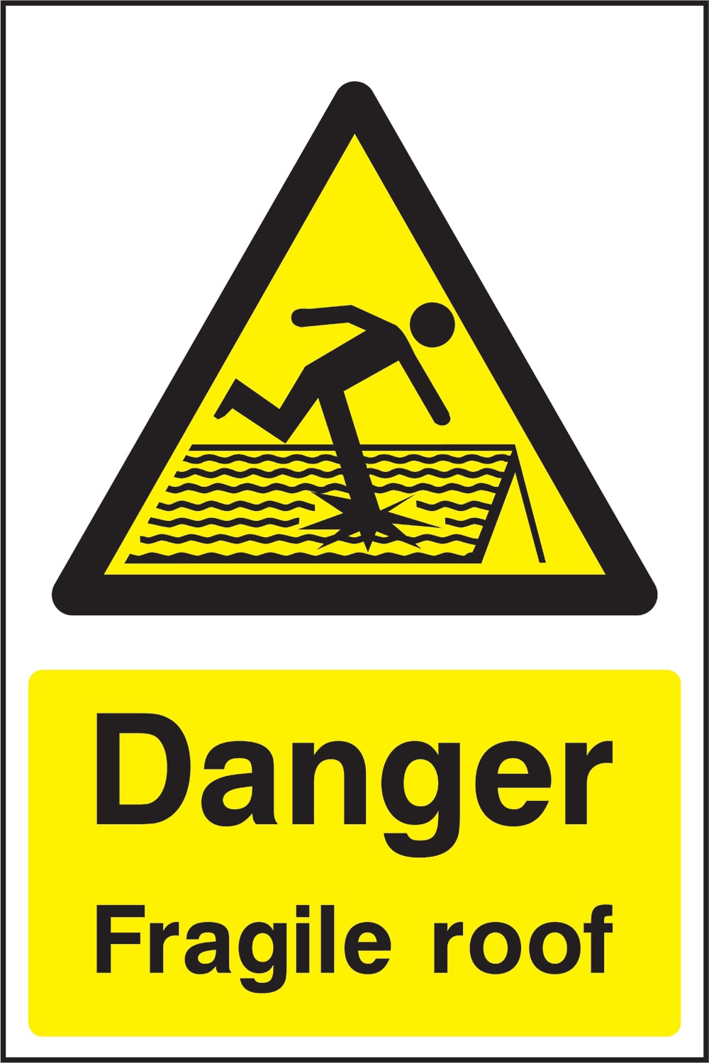 Signage: Danger Fragile Roof (CONS0024)