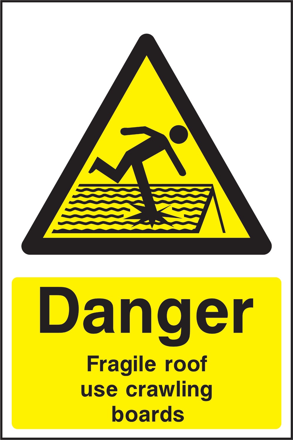 Signage: Danger Fragile Roof (CONS0025)