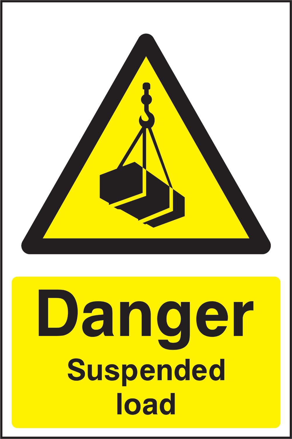Signage: Danger Suspended Load (CONS0027)