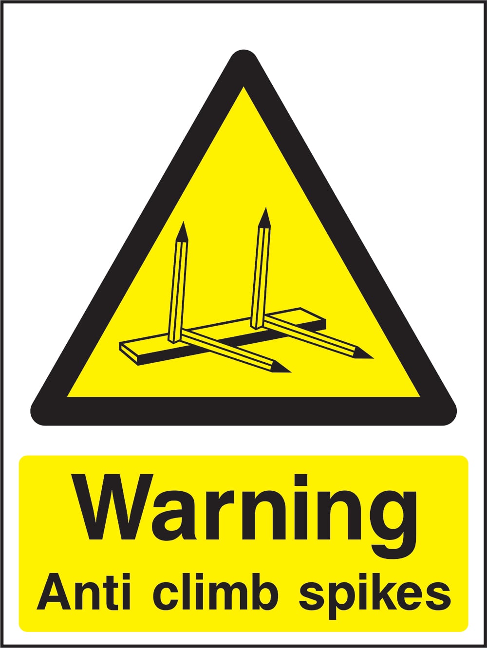 Signage: Anti Climb Spikes (CONS0030)