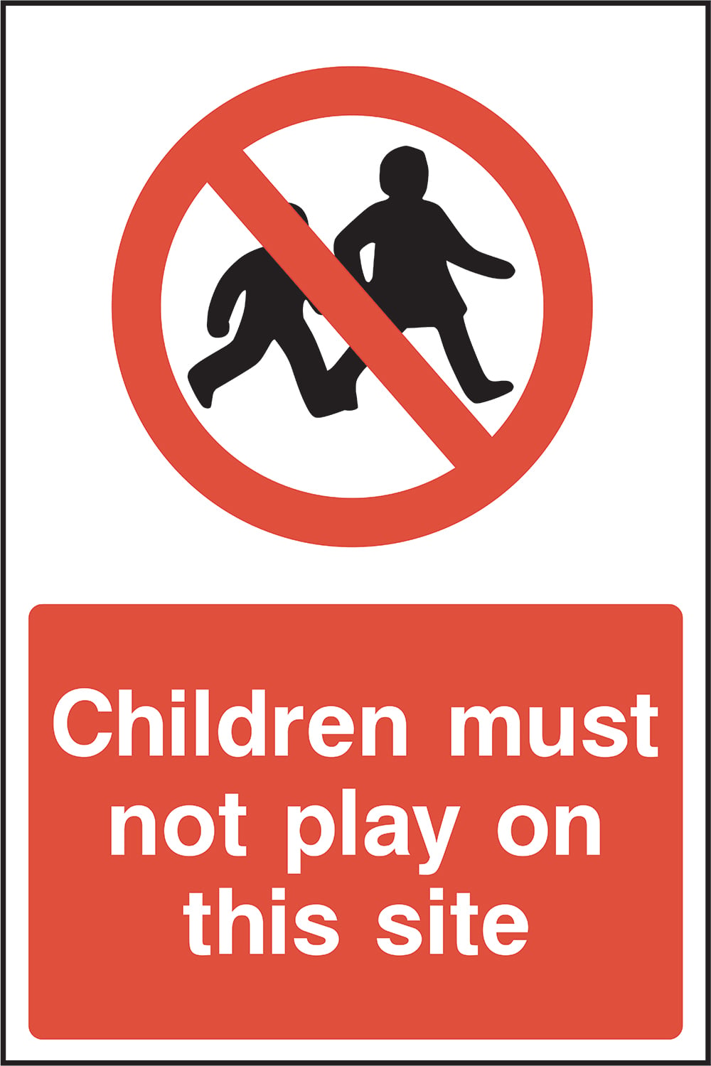 Signage: Children Must Not Play (CONS0033)