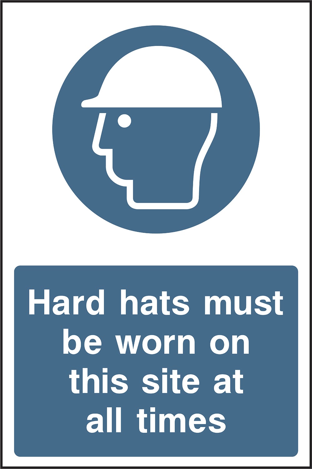 Signage: Hard Hats Must Be Worn (CONS0037)