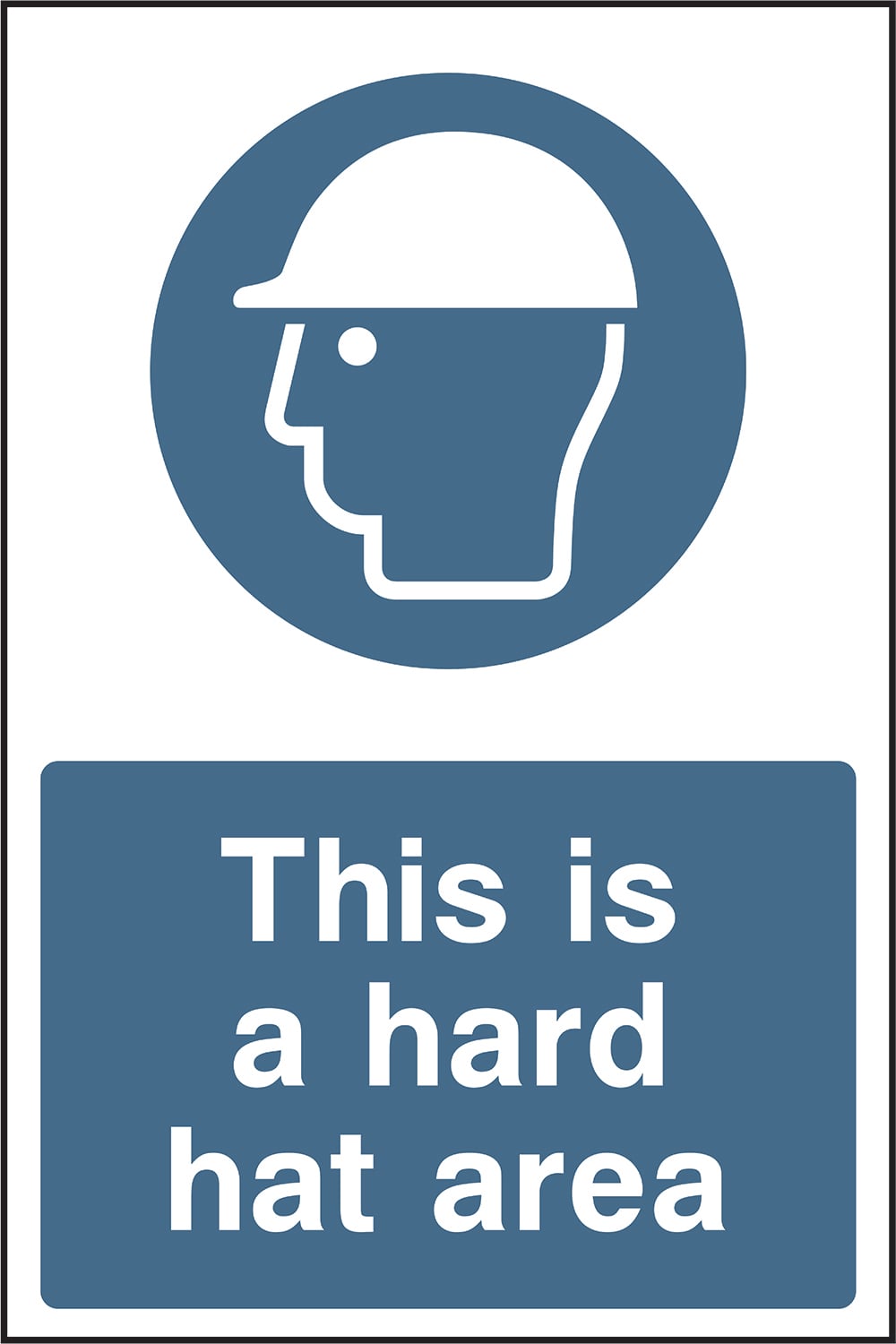 Signage: Hard Hat Area (CONS0038)
