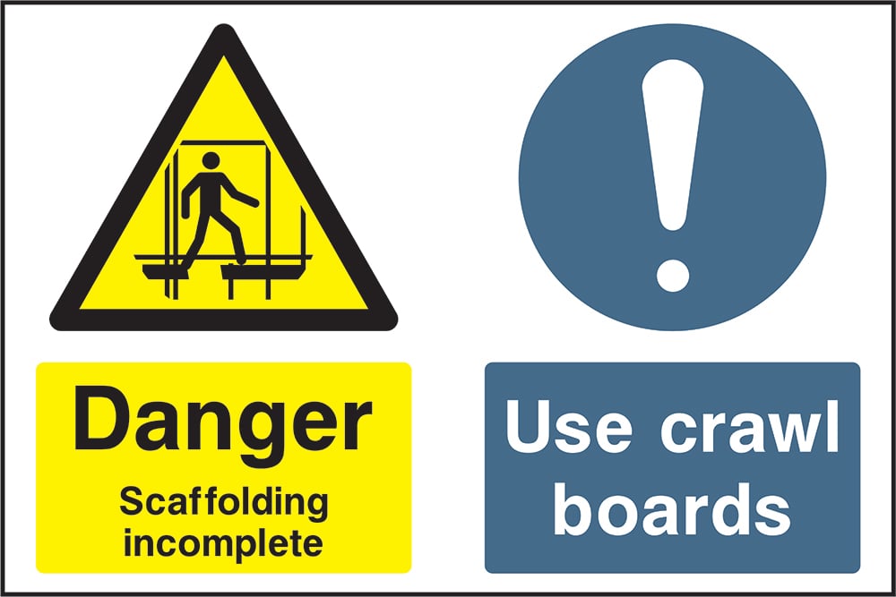 Signage: Danger Scaffolding Incomplete (CONS0039)