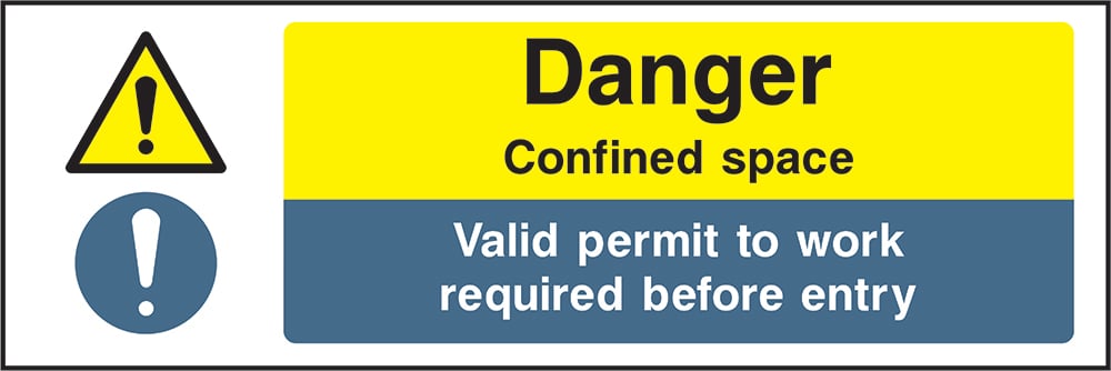 Signage: Danger Confined Space Permit Required (CONS0044)