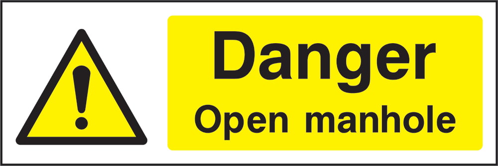 Signage: Danger Open Manhole (CONS0049)