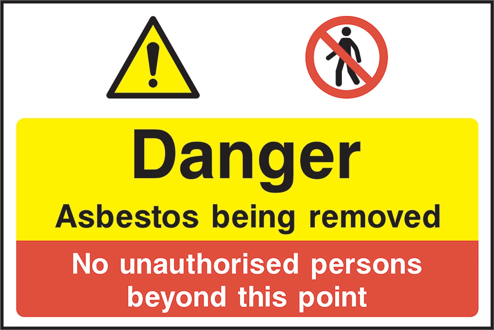 Signage: Danger Asbestos Being Removed (CONS0121)