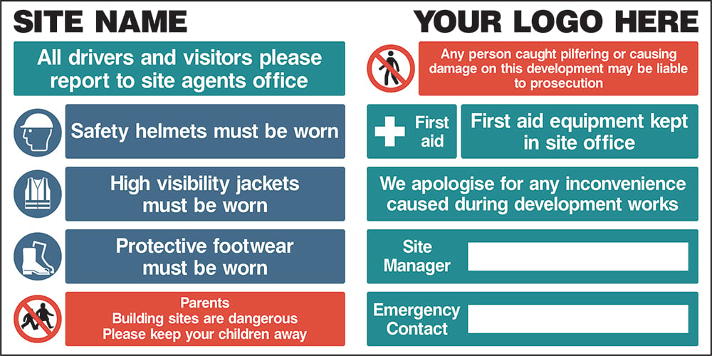 Signage: Safety Helmets Must Be Worn (CONS0123)