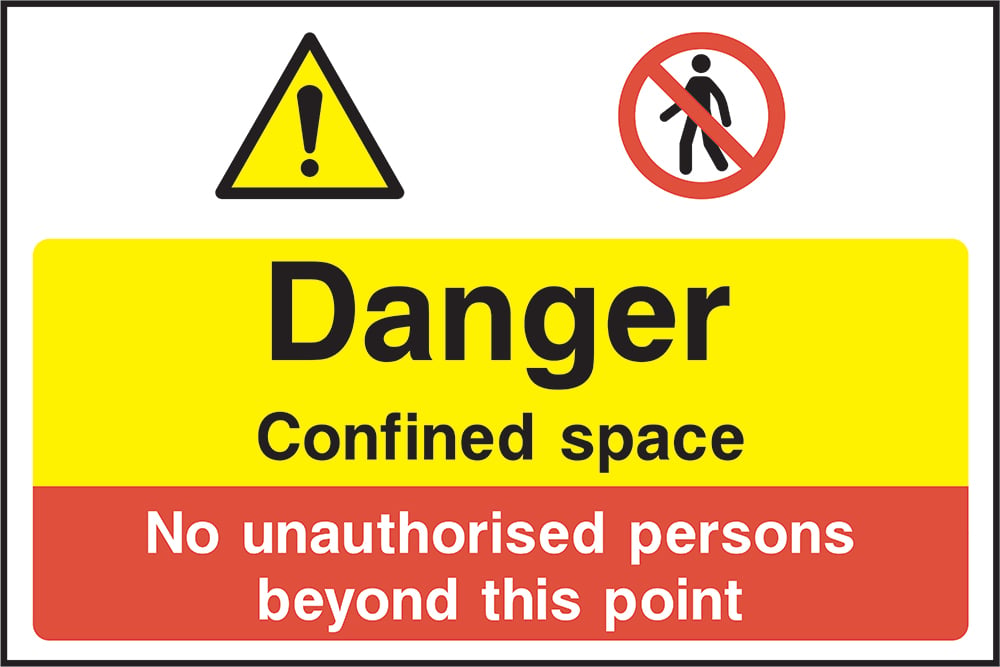 Signage: Danger Confined Space (CONS0128)