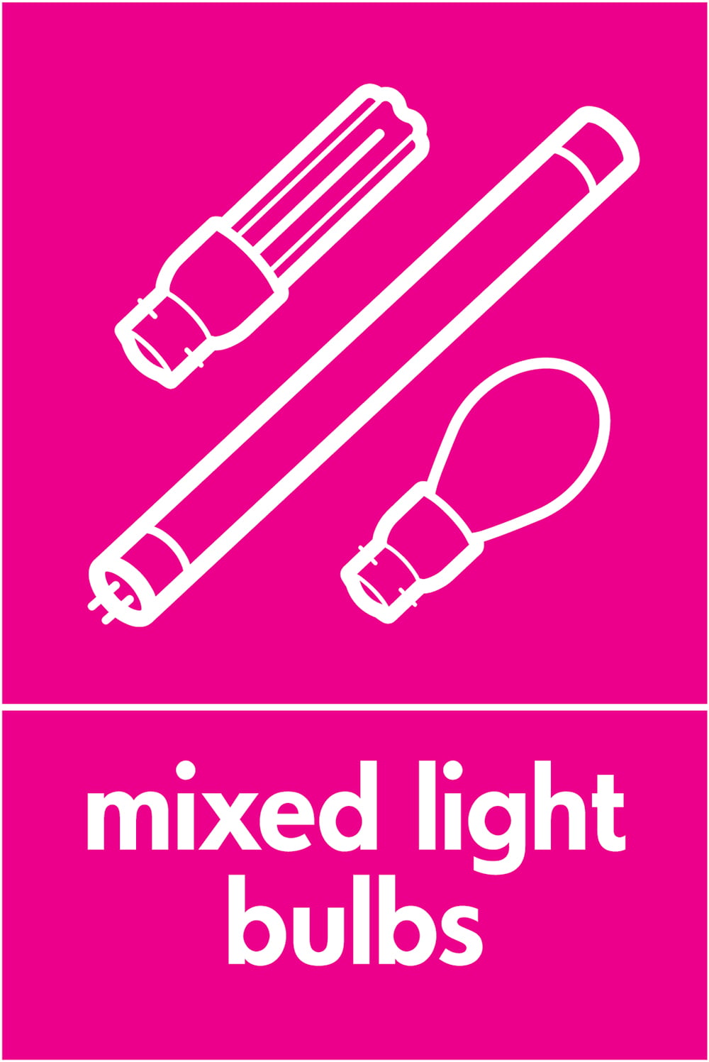 Signage: Mixed Light Bulbs (ELEC0086)
