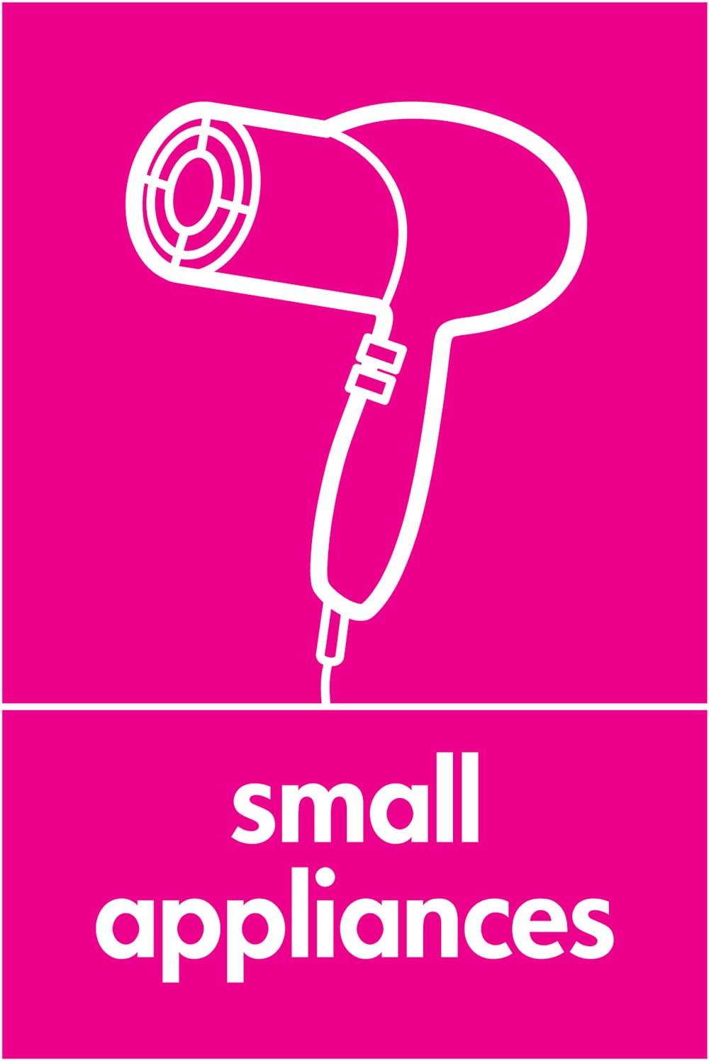 Signage: Small Appliances (ELEC0090)