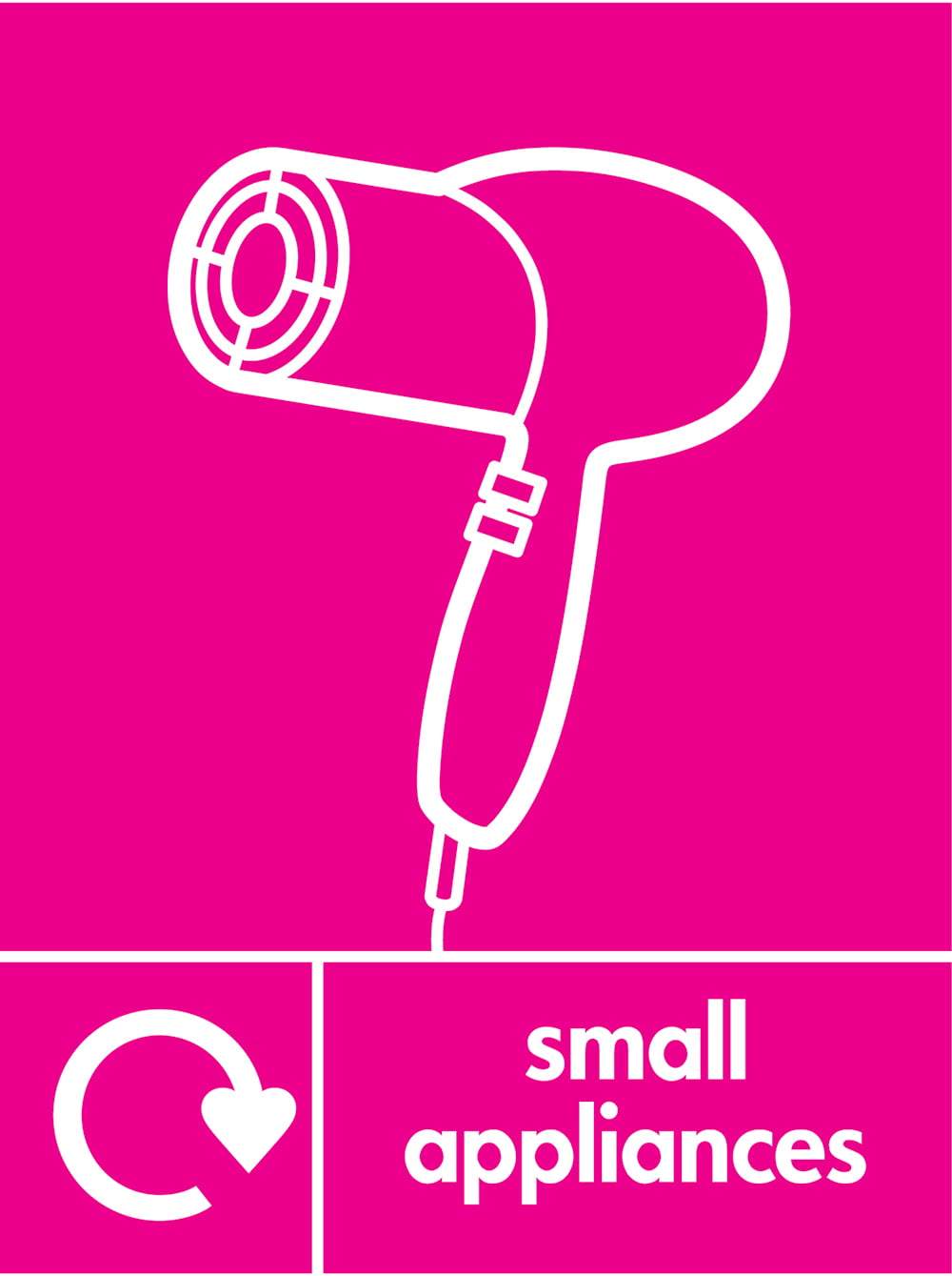 Signage: Small Appliances (ELEC0128)