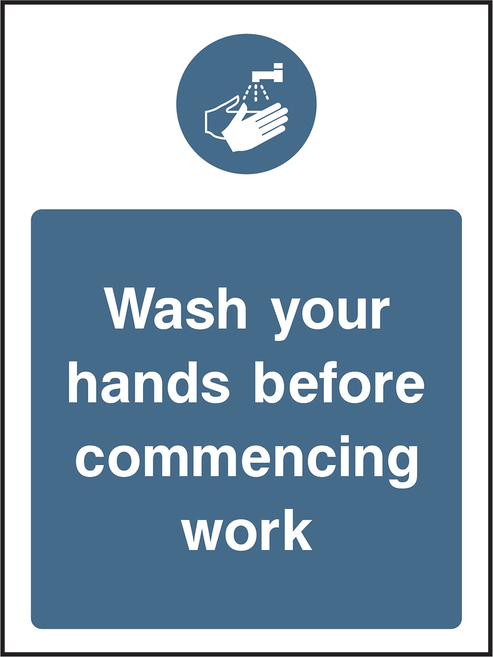 Signage: Wash Your Hands Before Work (FOOD0001)