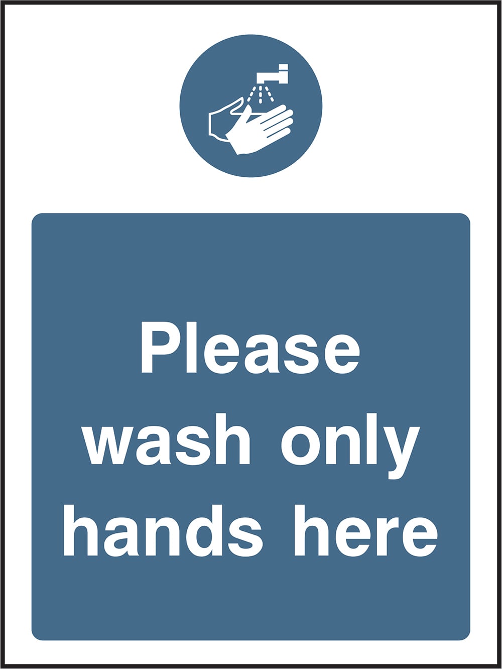 Signage: Please Wash Hands Here (FOOD0002)