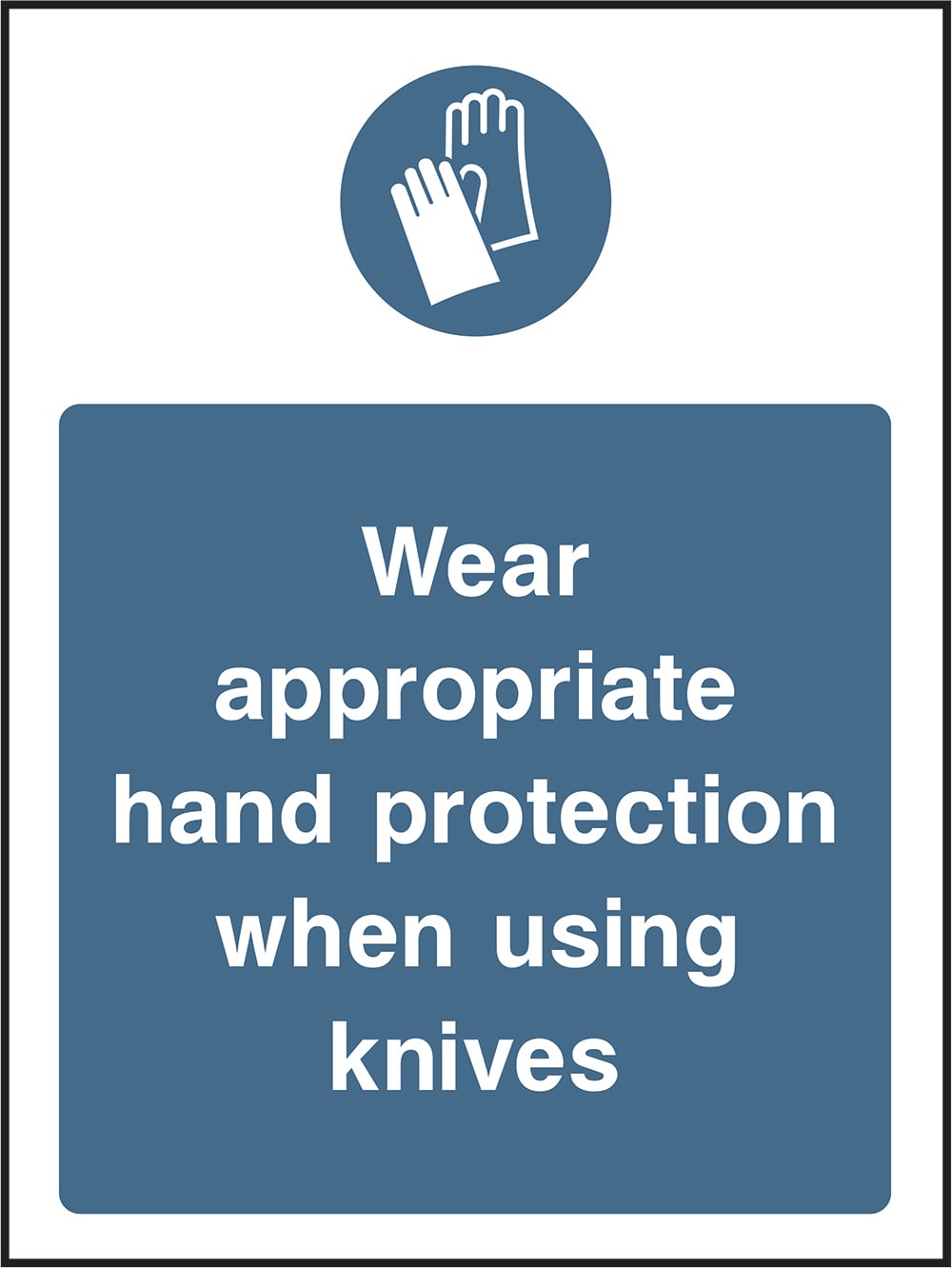 Signage: Wear Hand Protection (FOOD0007)