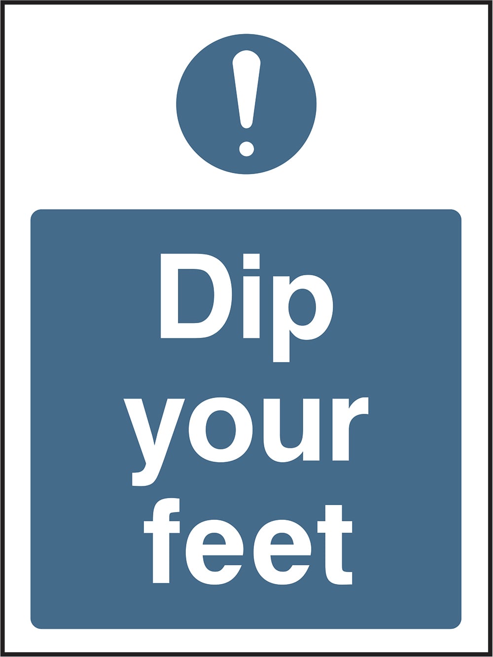 Signage: Dip Your Feet (FOOD0026)