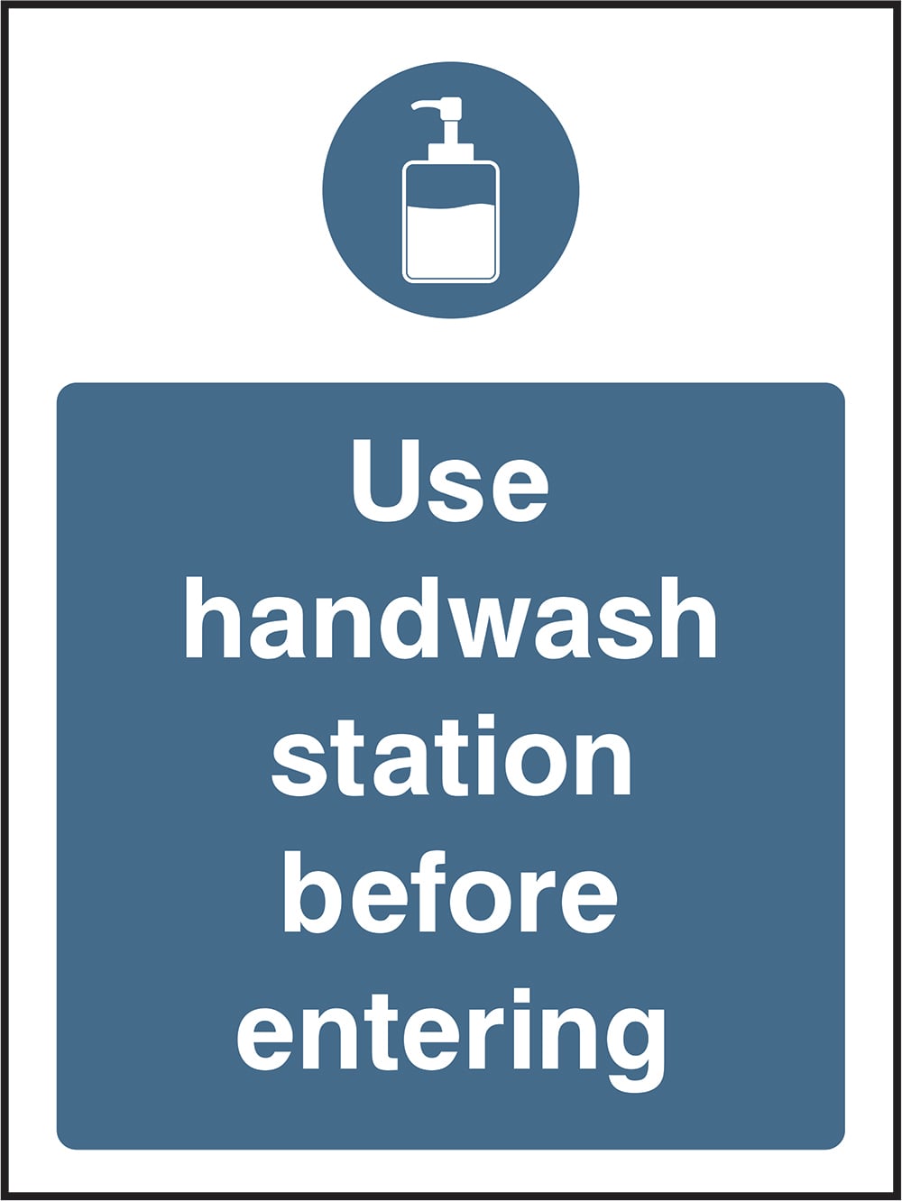 Signage: Use Handwash Station Before Entering (FOOD0033)