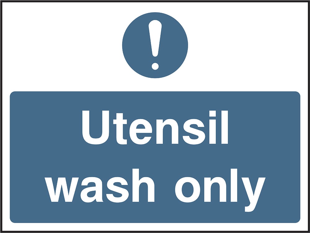 Signage: Utensil Wash Only (FOOD0036)