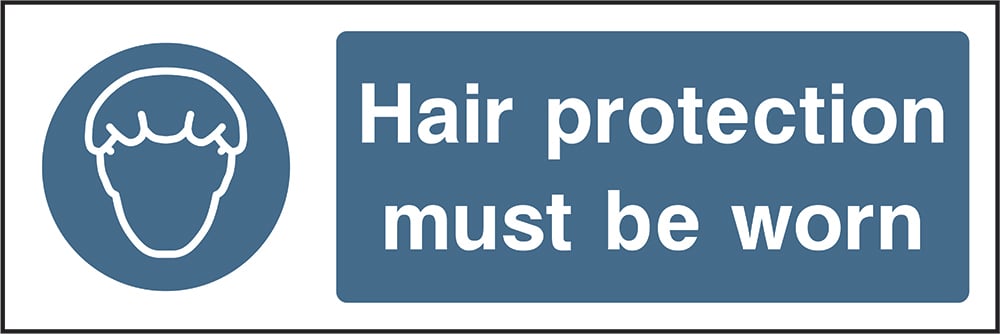 Signage: Hair Protection Must Be Worn (FOOD0052)