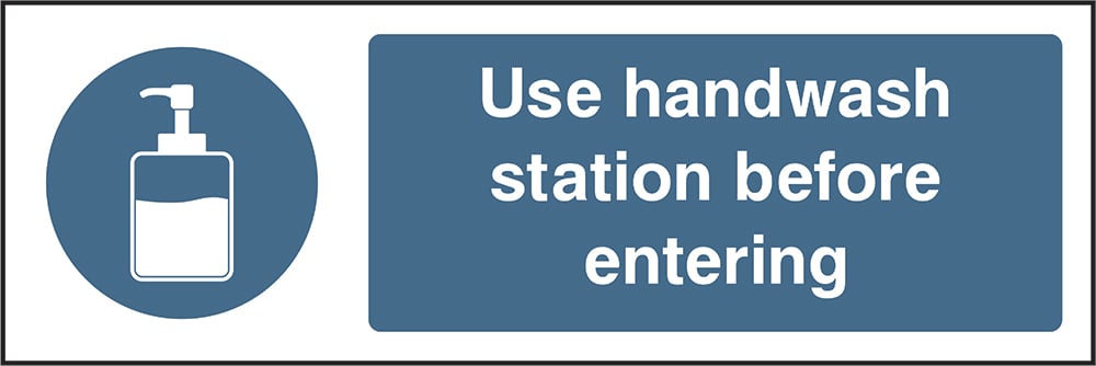Signage: Use Handwash Station Before Entering (FOOD0071)