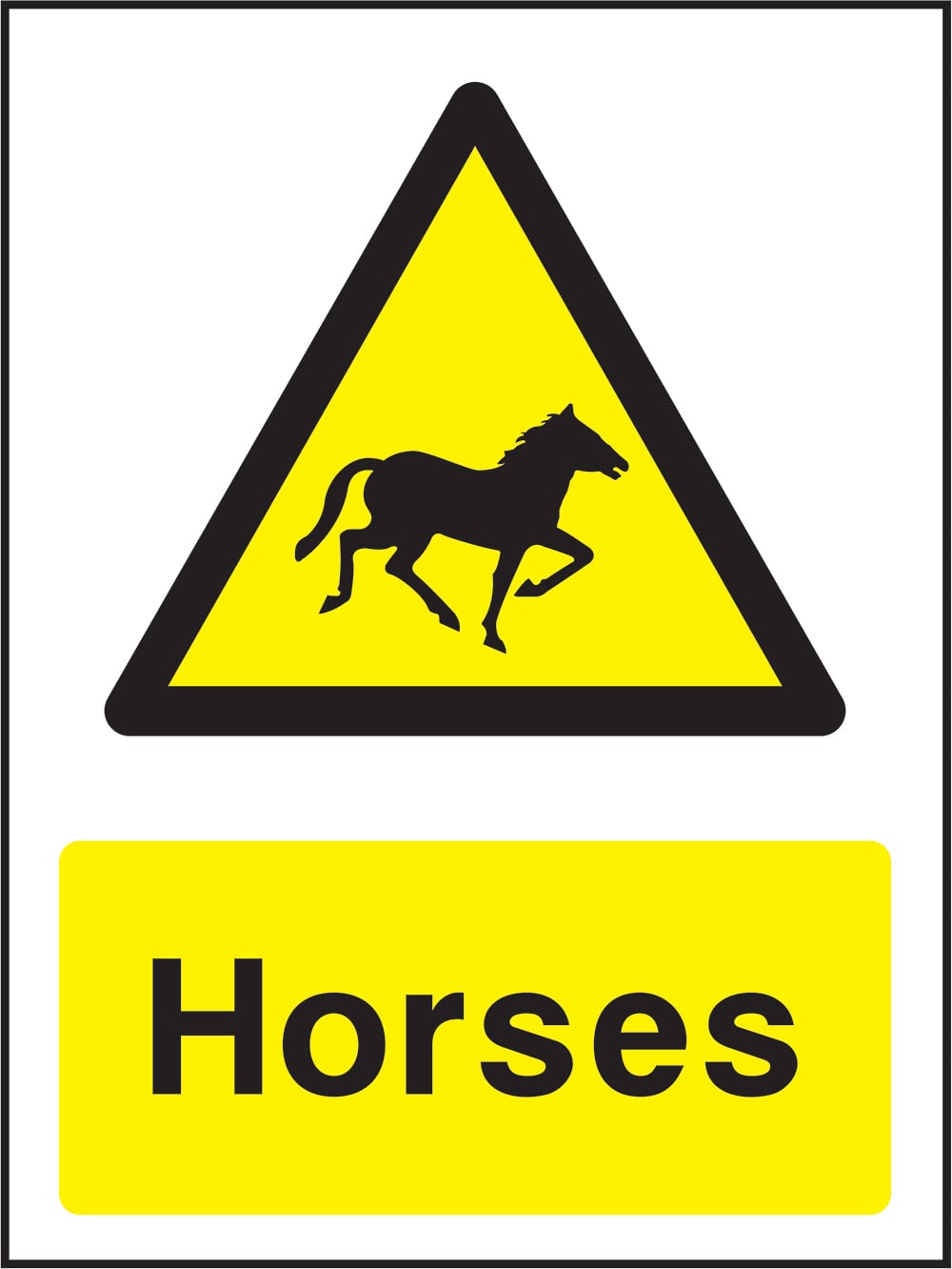 Signage: Horses (COUN0006)
