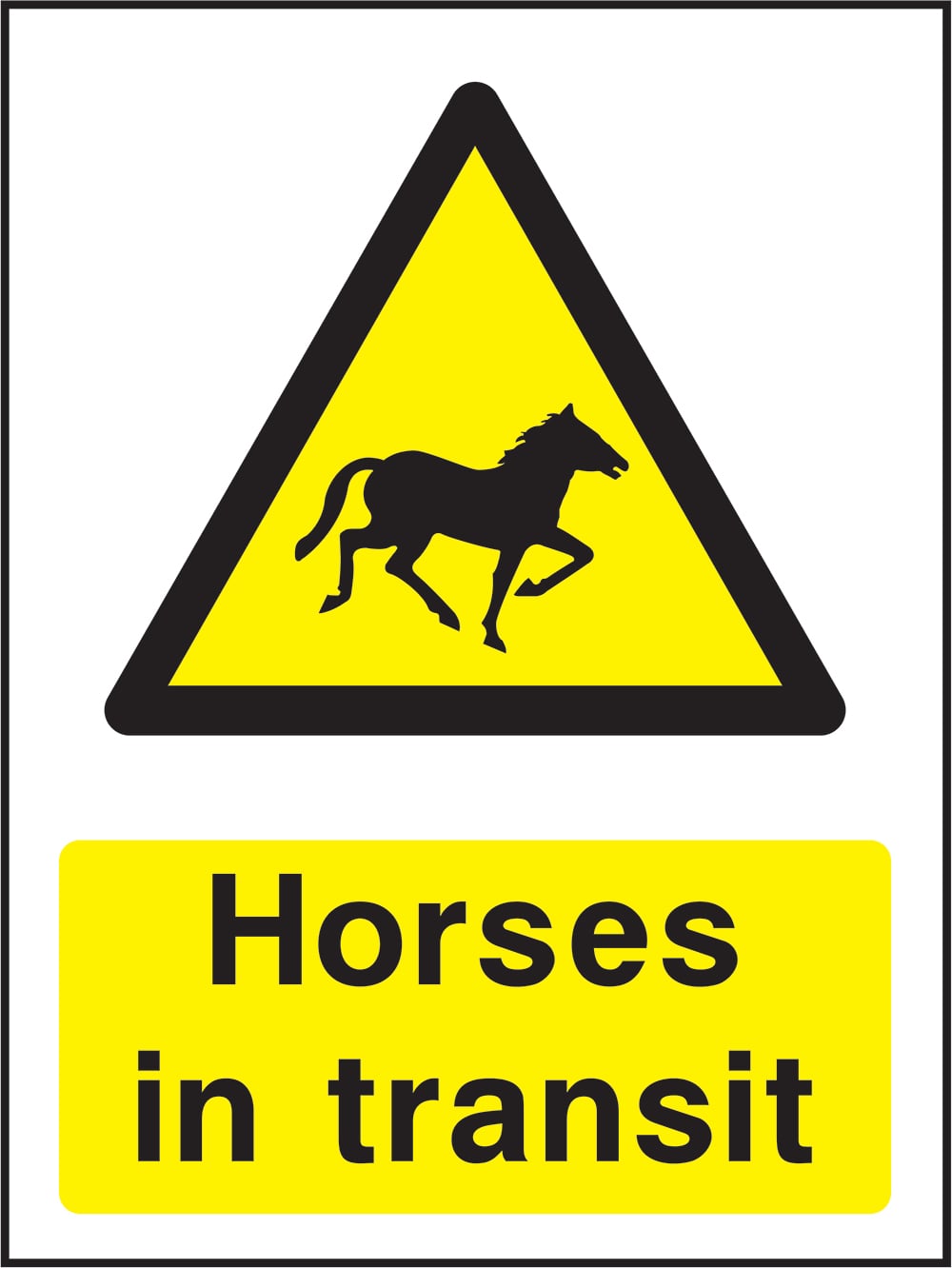 Signage: Horses in Transit (COUN0007)
