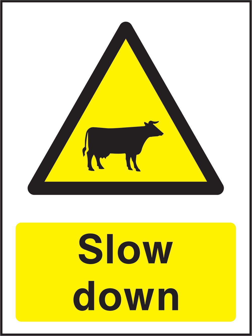 Signage: Slow Down Cattle (COUN0009)