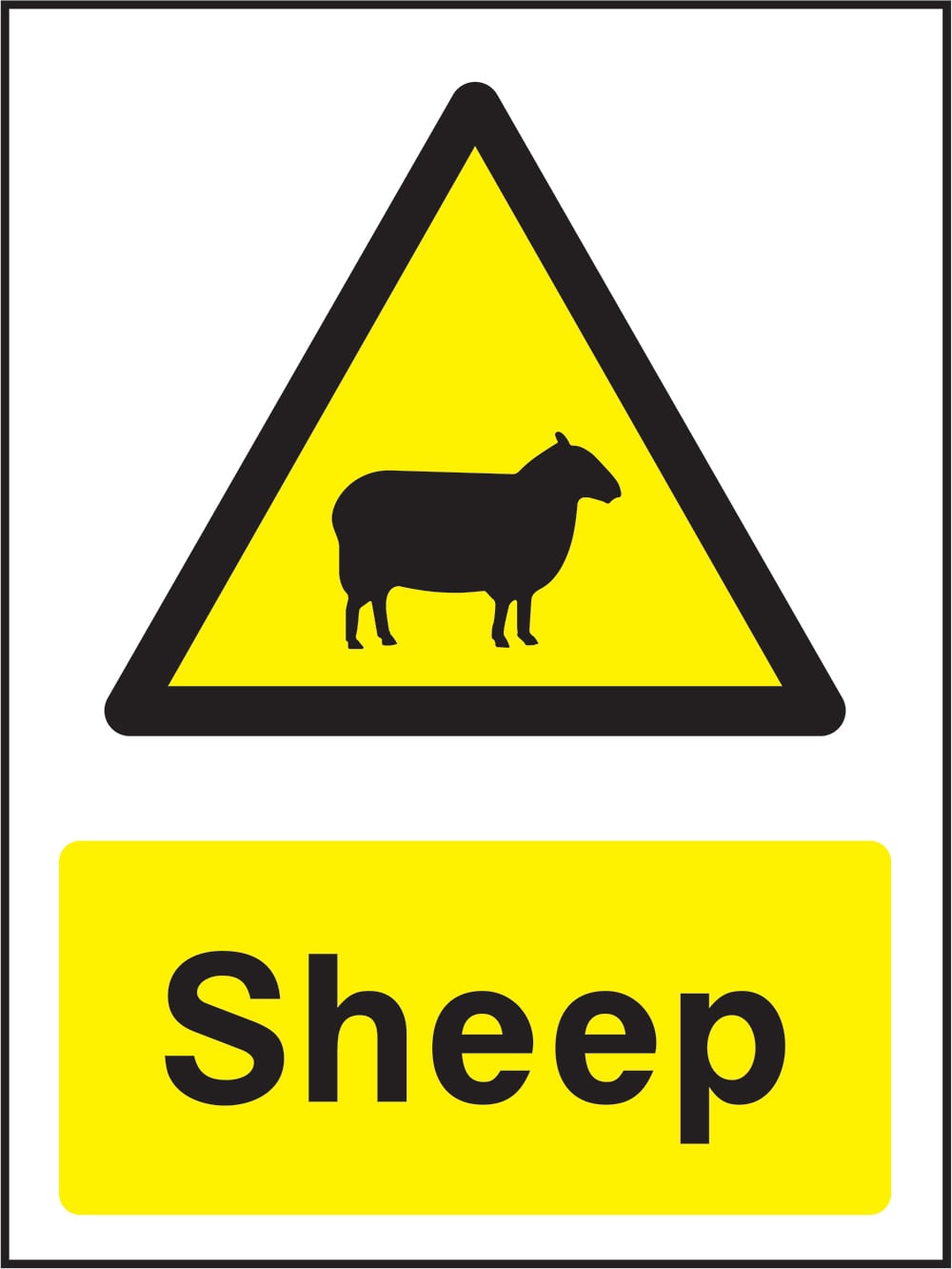 Signage: Sheep Warning (COUN0011)
