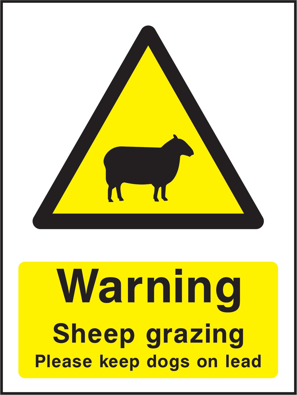 Signage: Warning Sheep Grazing (COUN0012)