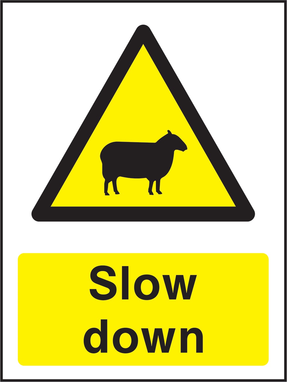Signage: Slow Down Sheep (COUN0013)