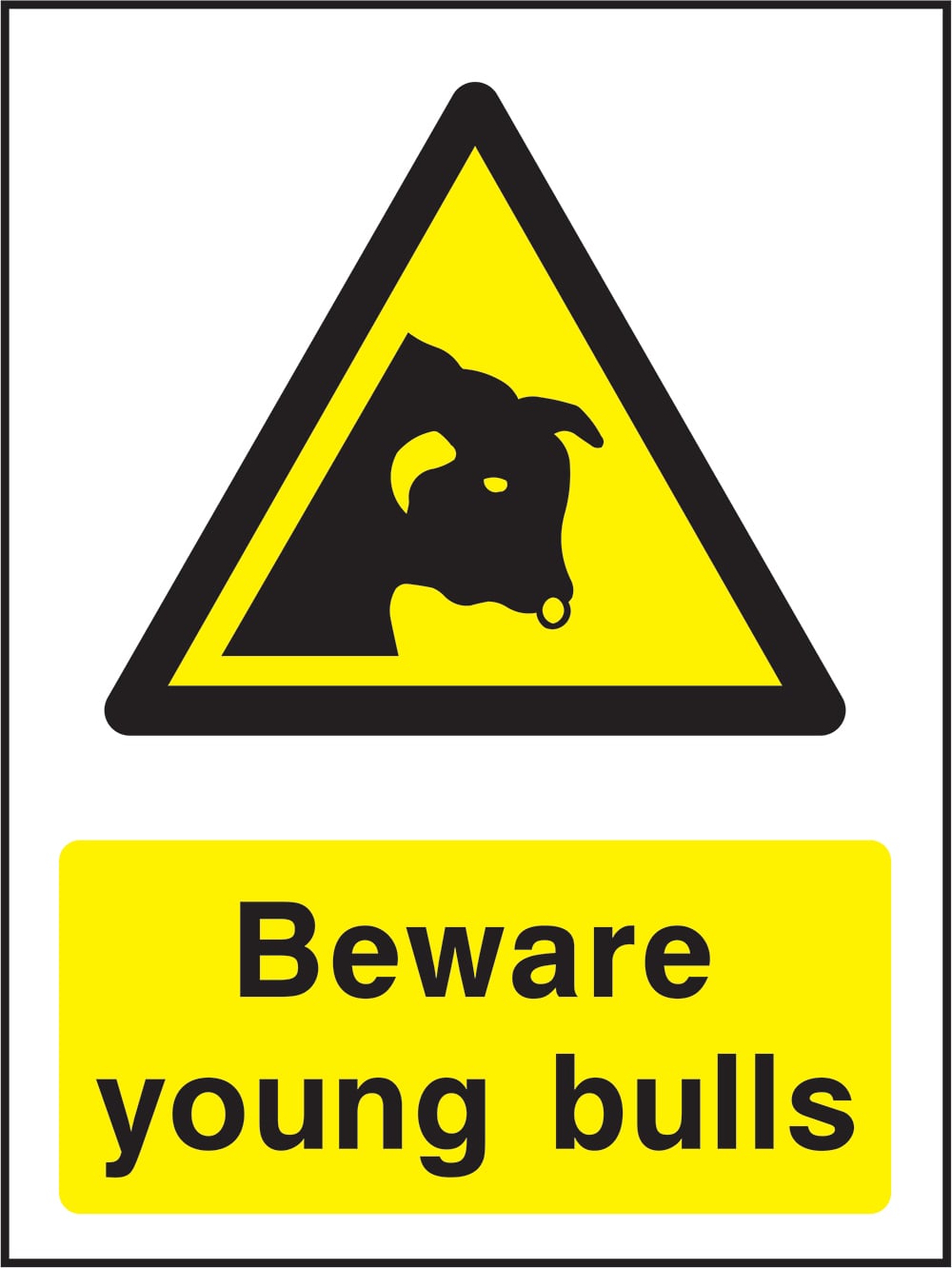 Signage: Beware Young Bulls (COUN0018)