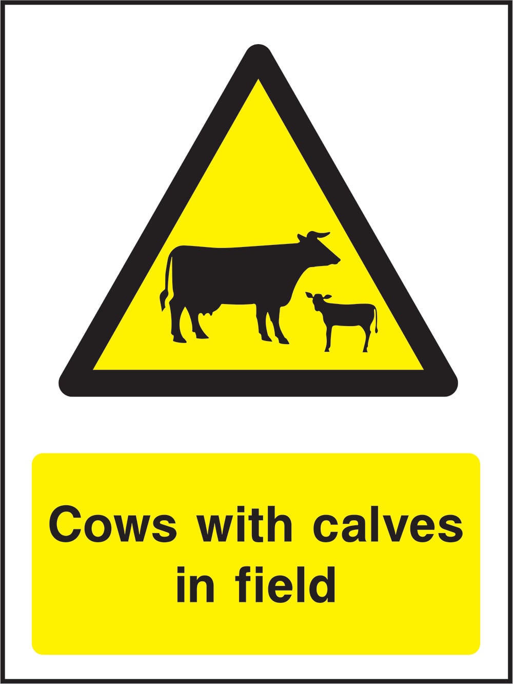 Signage: Cows with Calves in Field (COUN0019)